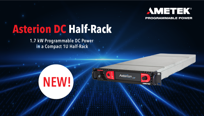 Asterion DC Half-Rack Series programmable DC power supply